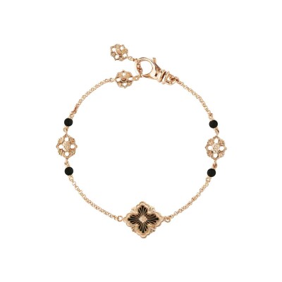 Bracelet Buccellati Opera Tulle en or rose et onyx