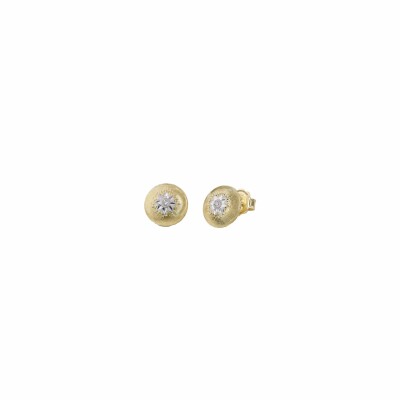 Boucles d'oreilles Buccellati Macri en or jaune, or blanc et diamants