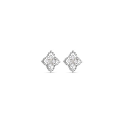 Boucles d'oreilles Buccellati Rombi en or blanc et diamant