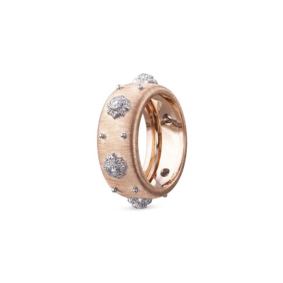 Alliance Buccellati Macri en or rose, or blanc et diamant