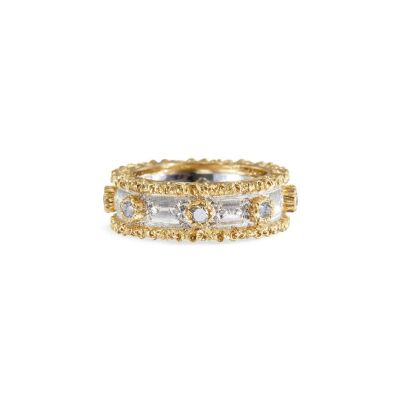 Alliance Buccellati en or blanc, or jaune et diamant