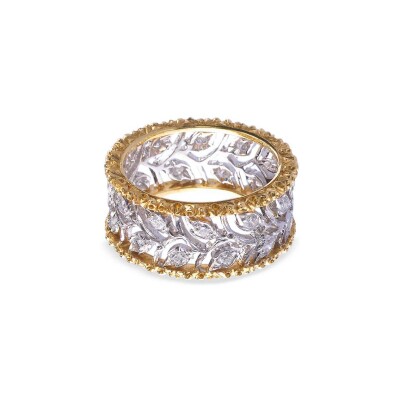 Alliance Buccellati Ramage en or blanc, or jaune et diamant