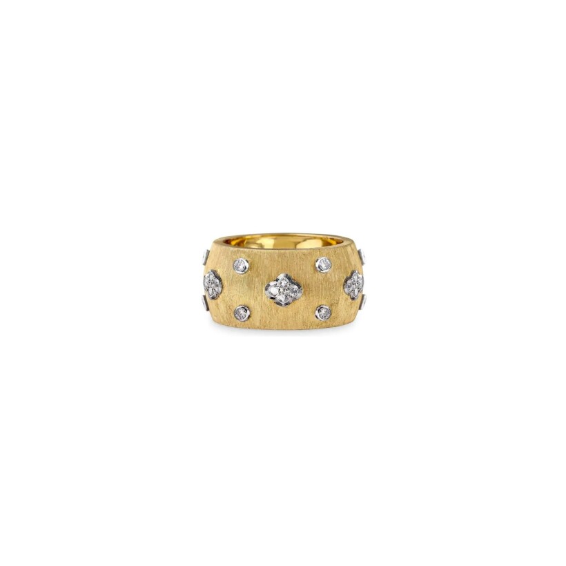 Buccellati Eternelle Macri Ab ring in yellow gold, white gold and diamonds