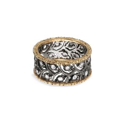 Alliance Buccellati Ramage en or blanc, or jaune et diamant