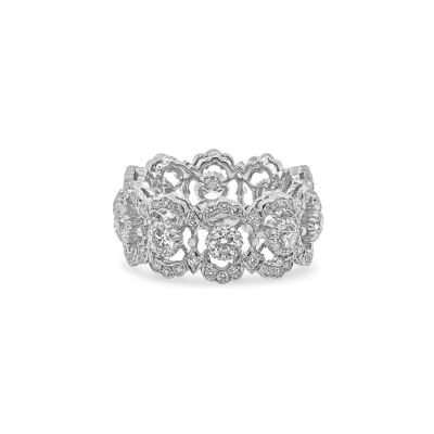 Alliance Buccellati en or blanc et diamant