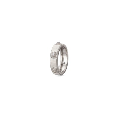 Bague Buccellati Macri Classica en or blanc et diamants