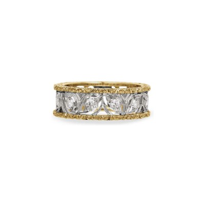 Alliance Buccellati Ramage en or blanc, or jaune et diamant