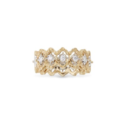 Alliance Buccellati Rombi en or blanc, or jaune et diamant