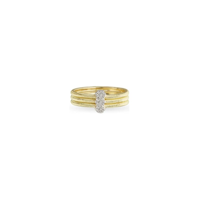 Buccellati Hawaii in yellow gold and white gold ring