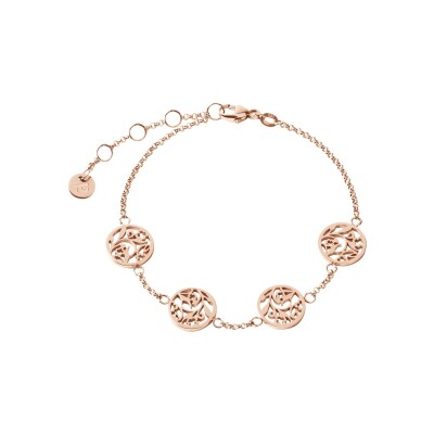 Bracelet Pierre Lannier Eolia en métal doré rose