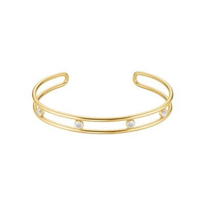 Bracelet Rosefield Playful Diamonds en acier doré et zircon
