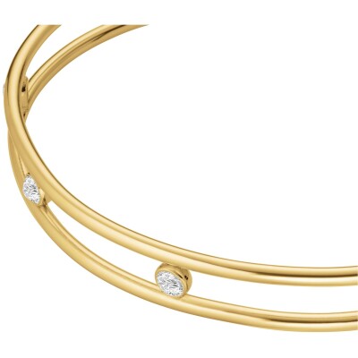 Bracelet Rosefield Playful Diamonds en acier doré et zircon