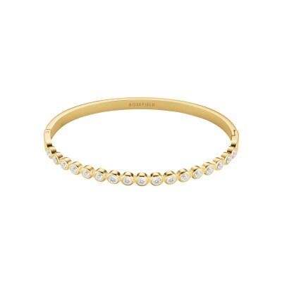 Bracelet Rosefield Bold Solitary en acier doré et zircon