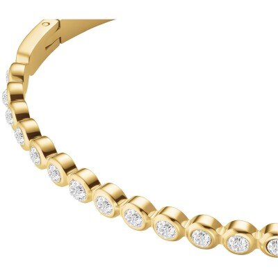 Bracelet Rosefield Bold Solitary en acier doré et zircon