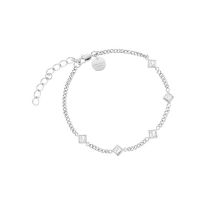 Bracelet Rosefield Playful Diamonds en acier et zircon