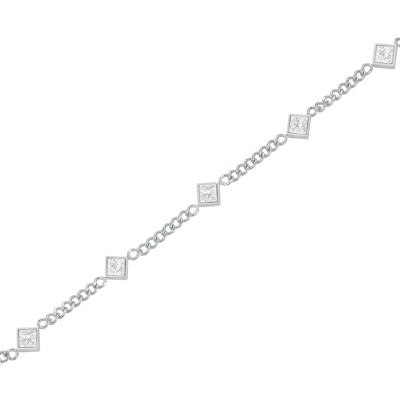 Bracelet Rosefield Playful Diamonds en acier et zircon