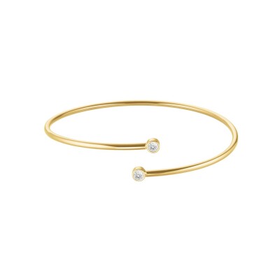Bracelet Rosefield Bold Solitary en acier doré et zircon