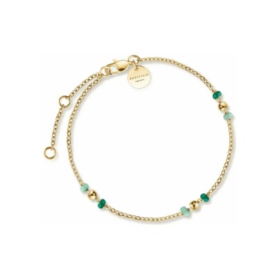 Bracelet Rosefield pointillé en acier doré 