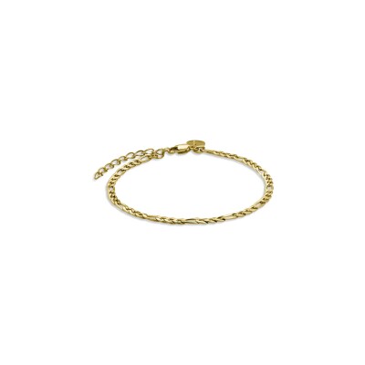 Bracelet Rosefield chaîne figaro en acier doré 