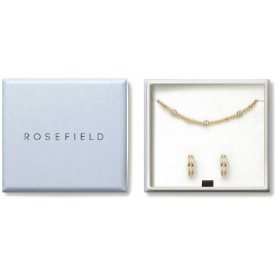 Coffret Cadeau Rosefield Boucles d'oreilles et Collier en acier doré