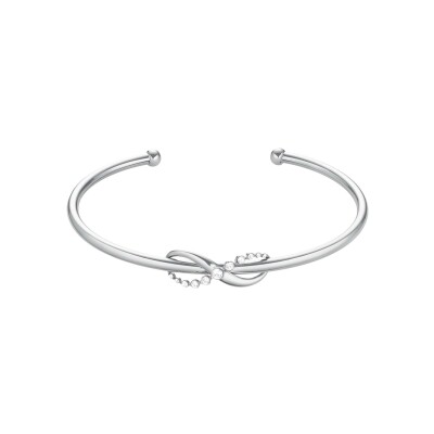 Bracelet jonc Rosefield en acier et cristaux swarovski