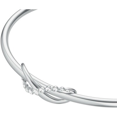 Bracelet jonc Rosefield en acier et cristaux swarovski