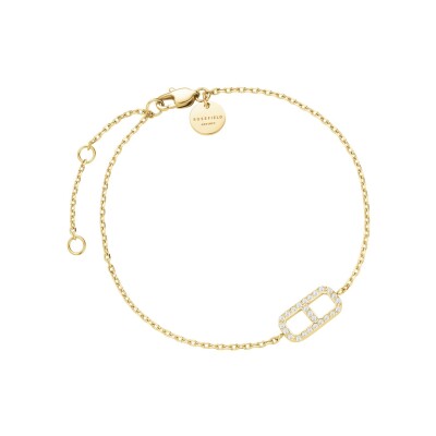 Bracelet Rosefield Fine Octagon en acier doré et zircon