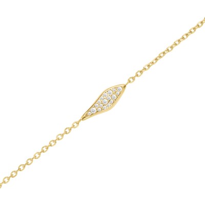 Bracelet Rosefield Pavé en acier doré
