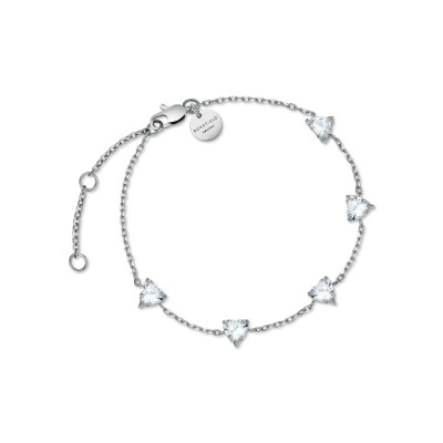 Bracelet Rosefield en acier plaqué rhodium