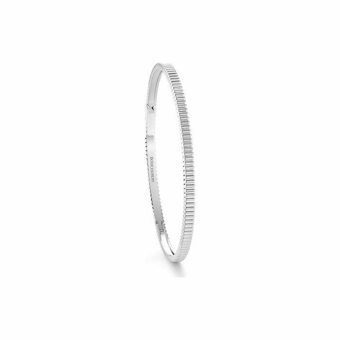 Bracelet Boucheron Quatre Grosgrain petit modèle en or blanc