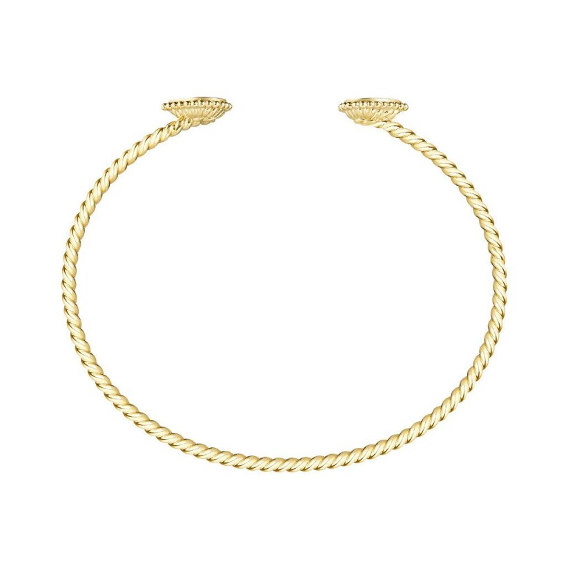 Bracelet Boucheron Serpent Bohème motif double XS en or jaune et diamants