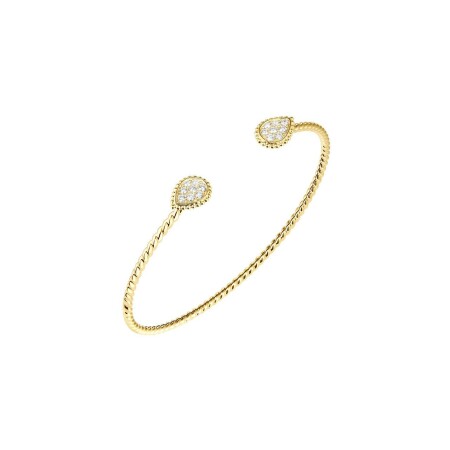 Bracelet Boucheron Serpent Bohème motif double XS en or jaune et diamants