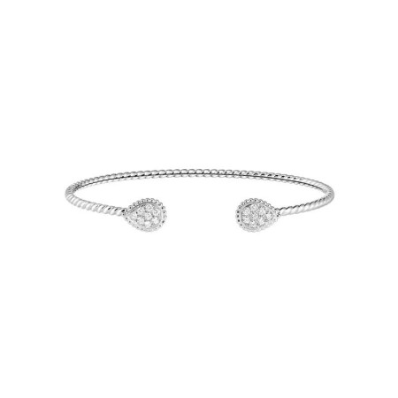 Bracelet Boucheron Serpent Bohème motif double XS en or blanc et diamants