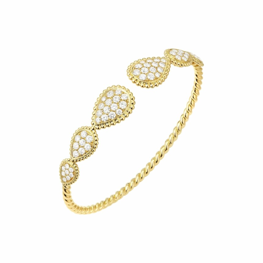 Boucheron Serpent Bohème bracelet, multi patterns in yellow gold and diamonds