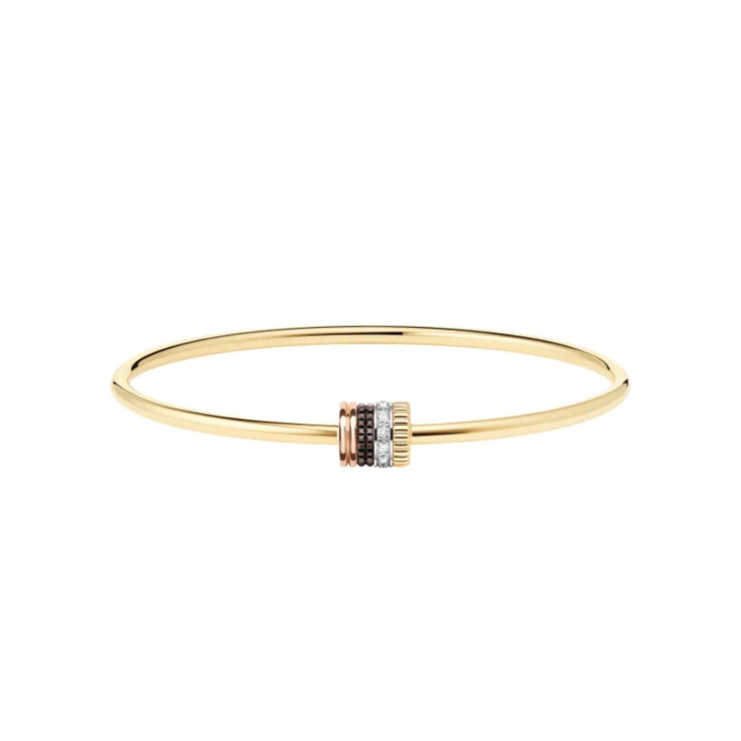 Boucheron Quatre Classique bracelet, white gold, yellow gold, rose gold, brown PVD and diamonds