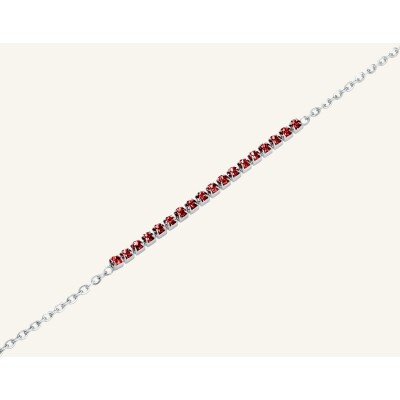 Bracelet Rosefield en acier et pierres de couleurs