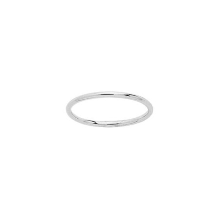 Alliance jonc rond en or blanc, 1.5mm