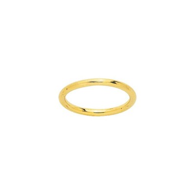 Alliance jonc rond en or jaune, 2mm