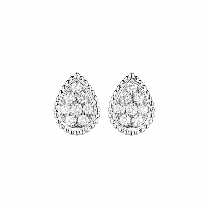 Boucles d'oreilles Boucheron Serpent Bohème Motif S en or blanc