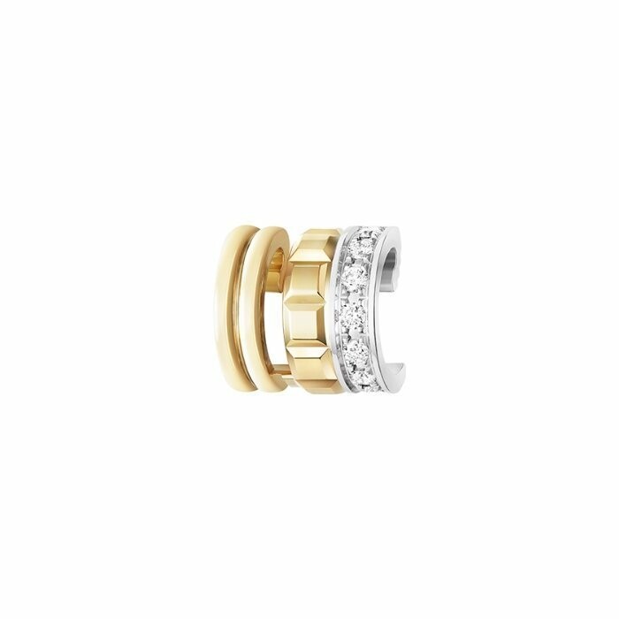 Boucheron Quatre Radiant Edition single earring, yellow and white gold