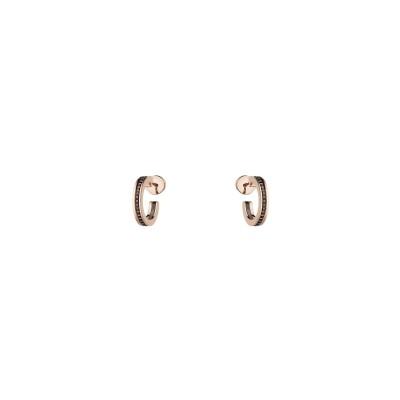 Boucheron Quatre Classique earrings, yellow gold and rose gold