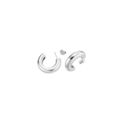 Boucles d'oreilles Rosefield Bold Solitary en acier et zircon