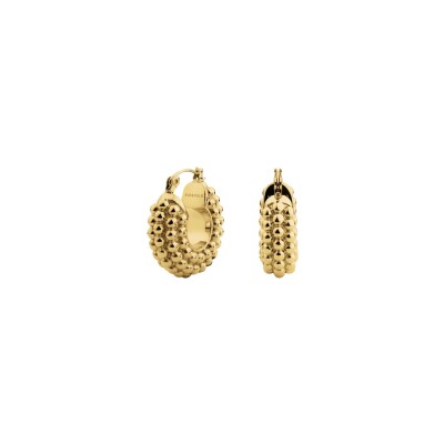 Boucles d'oreilles Rosefield en acier doré