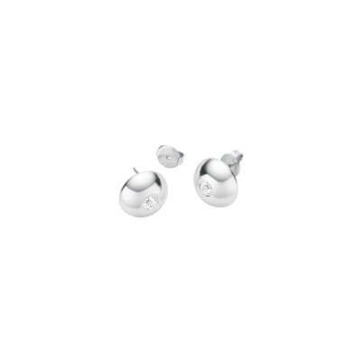 Boucles d'oreilles Rosefield Bold Solitary en acier et zircon
