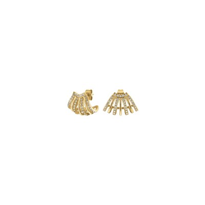 Boucles d'oreilles Rosefield en acier plaqué or jaune