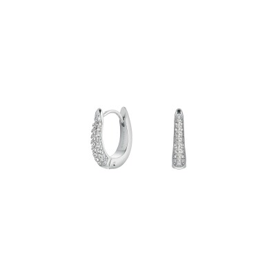 Boucles d'oreilles Rosefield en acier plaqué rhodium