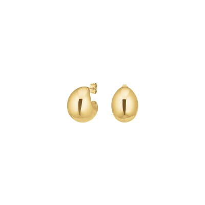 Boucles d'oreilles Rosefield en acier plaqué or jaune