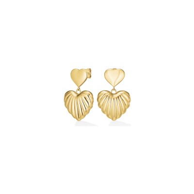 Boucles d'oreilles Rosefield en acier plaqué or jaune