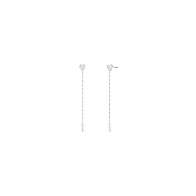 Boucles d'oreilles Rosefield en acier et cristaux swarovski