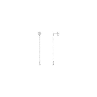 Boucles d'oreilles Rosefield en acier et cristaux swarovski